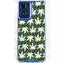 Marijuana Leaf White Pattern Moto G 5G (2024) Clear Case